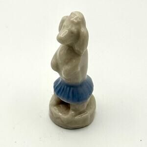 🐾🐩 Wade Circus Poodle – Vintage Red Rose Tea Figurine (Under 2”)